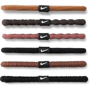 Nike Women’s Flex 6 Pack Hair Tie(Cacao wow/red sepia/white)