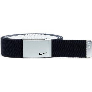 Nike Women’s Stretch Reversible Single Web Belt(Black/White Stretch)