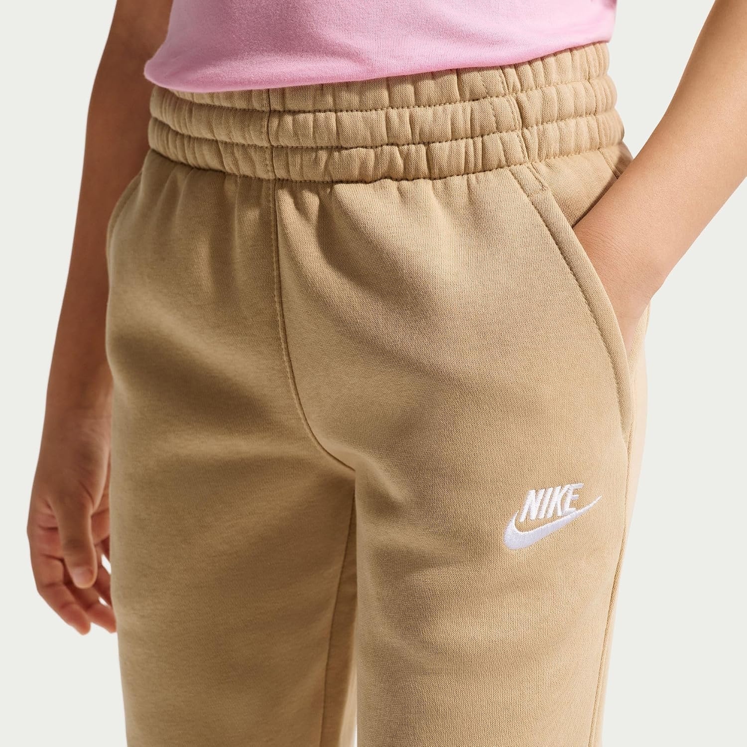 image:imageNike Kids Sportswear Club Fleece JoggersLinenWhite