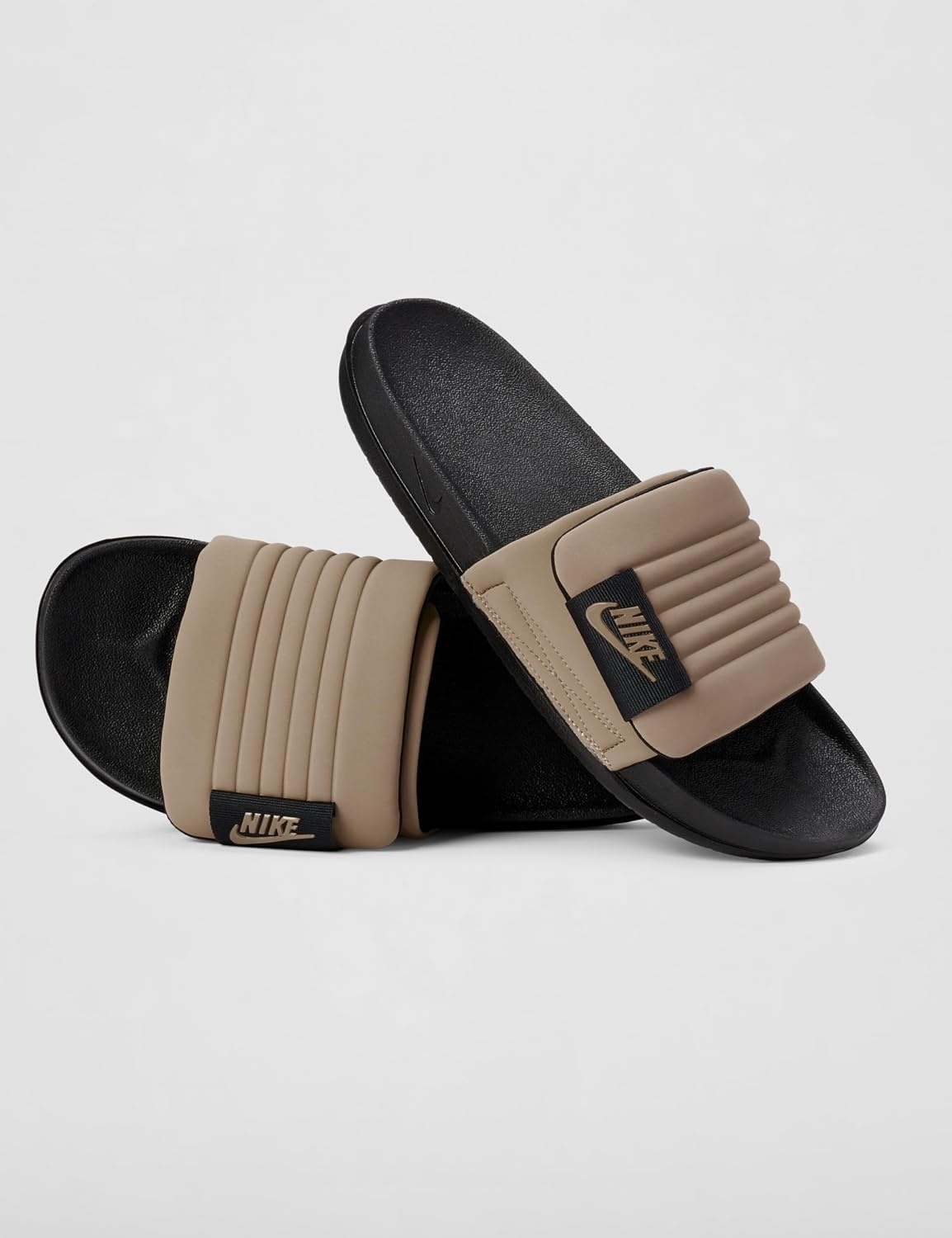 image:imageNike Mens Adult Offcourt Adjust SlidesBlackKhakiBlack