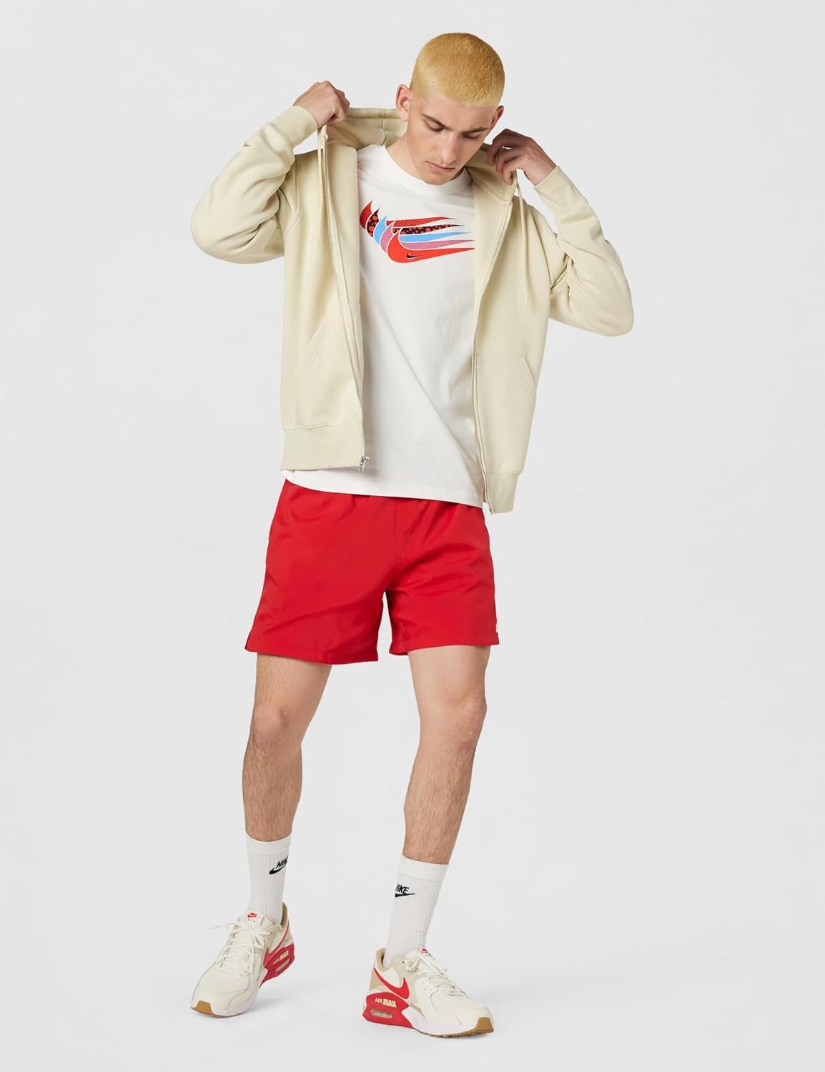 image:imageNike Mens Air Max Excee ShoesSailPicante RedLight KhakiLinen