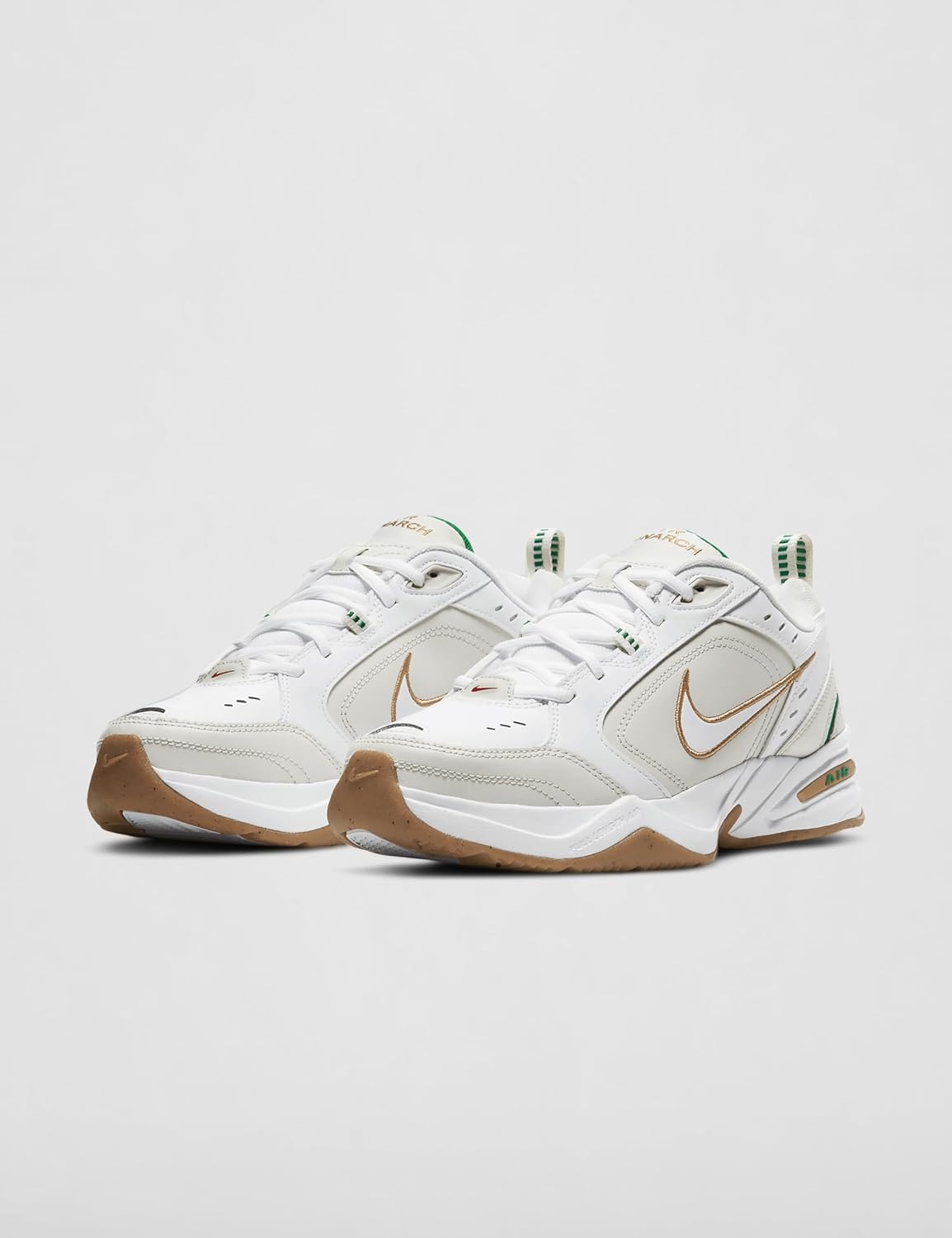 image:imageNike Mens Air Monarch IV TrainingWorkout Shoes CrossTraining ShoesWhiteMetallic GoldPhantomLucky Green