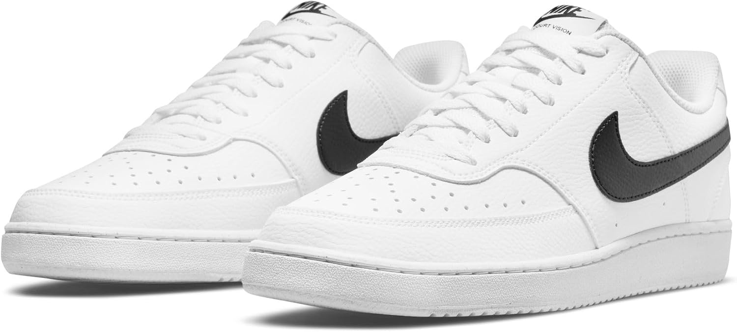 image:imageNike Mens Court Vision Low Next Nature ShoesWhiteBlackWhite