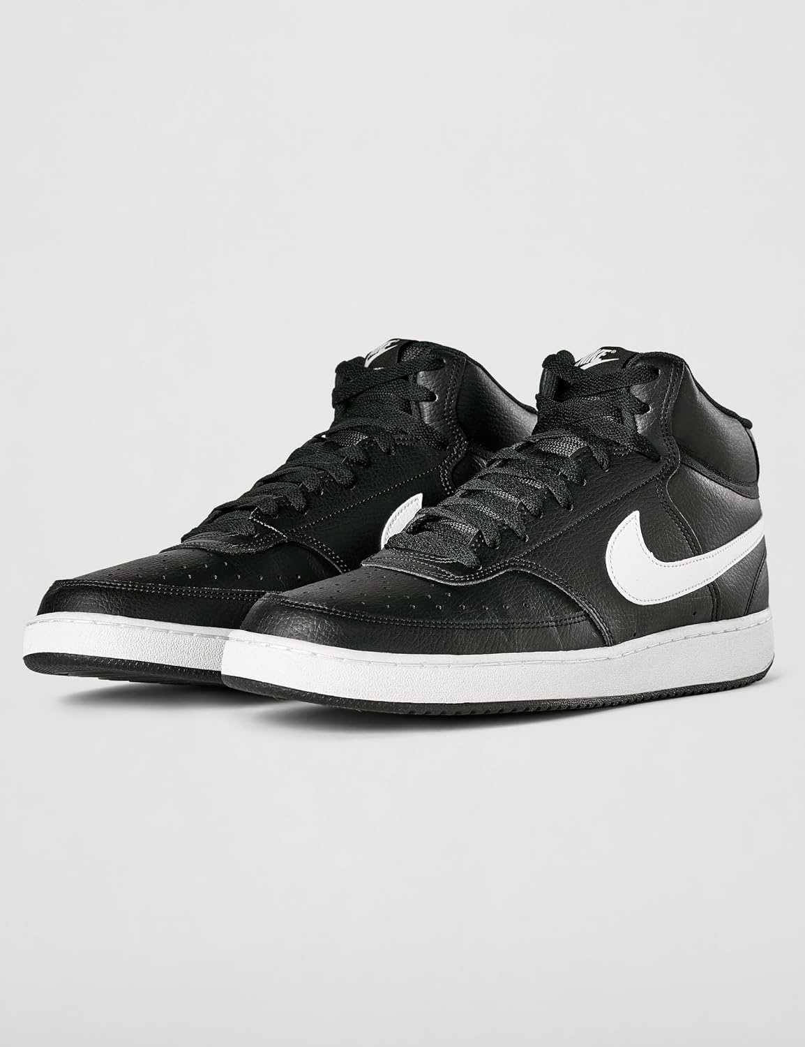 image:imageNike Mens Court Vision Mid Next Nature Shoes Casual ShoesBlackWhiteBlack