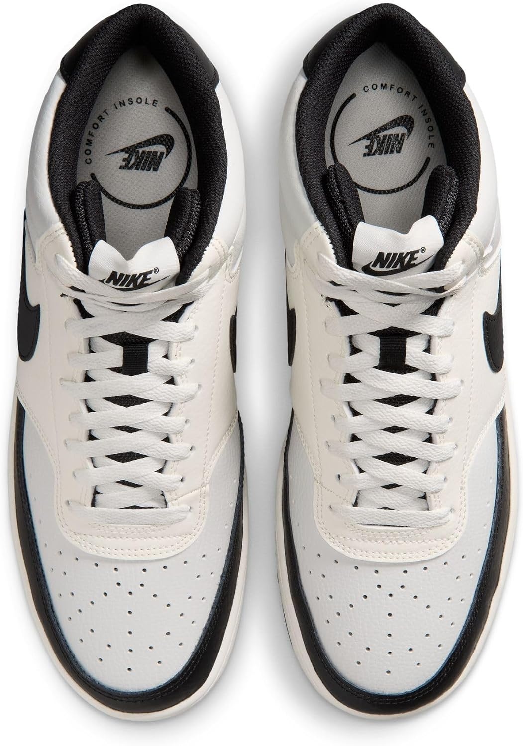 image:imageNike Mens Court Vision Mid Next Nature Shoes Casual ShoesOff WhiteBlacksail
