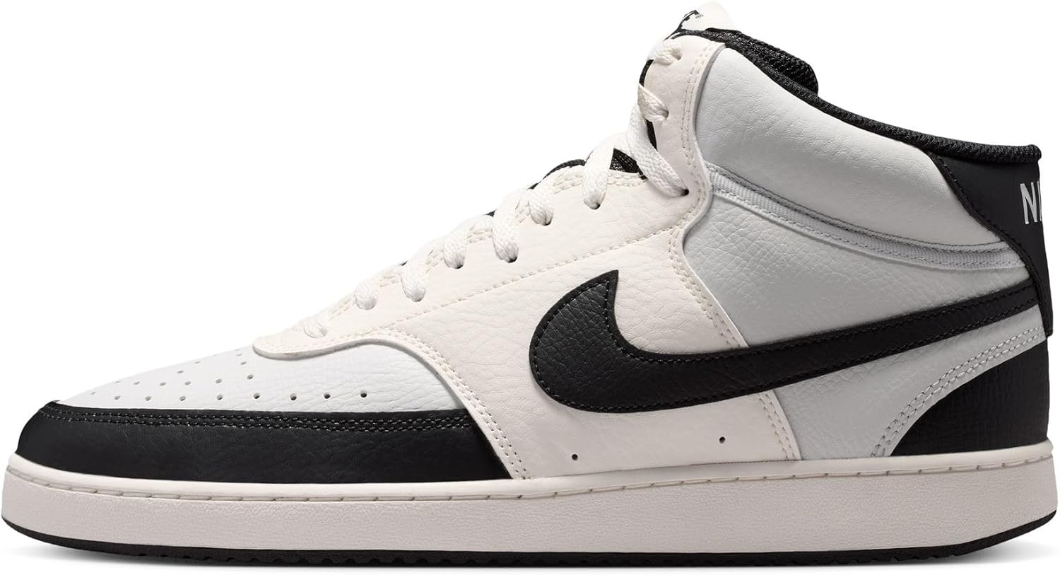 image:imageNike Mens Court Vision Mid Next Nature Shoes Casual ShoesOff WhiteBlacksail