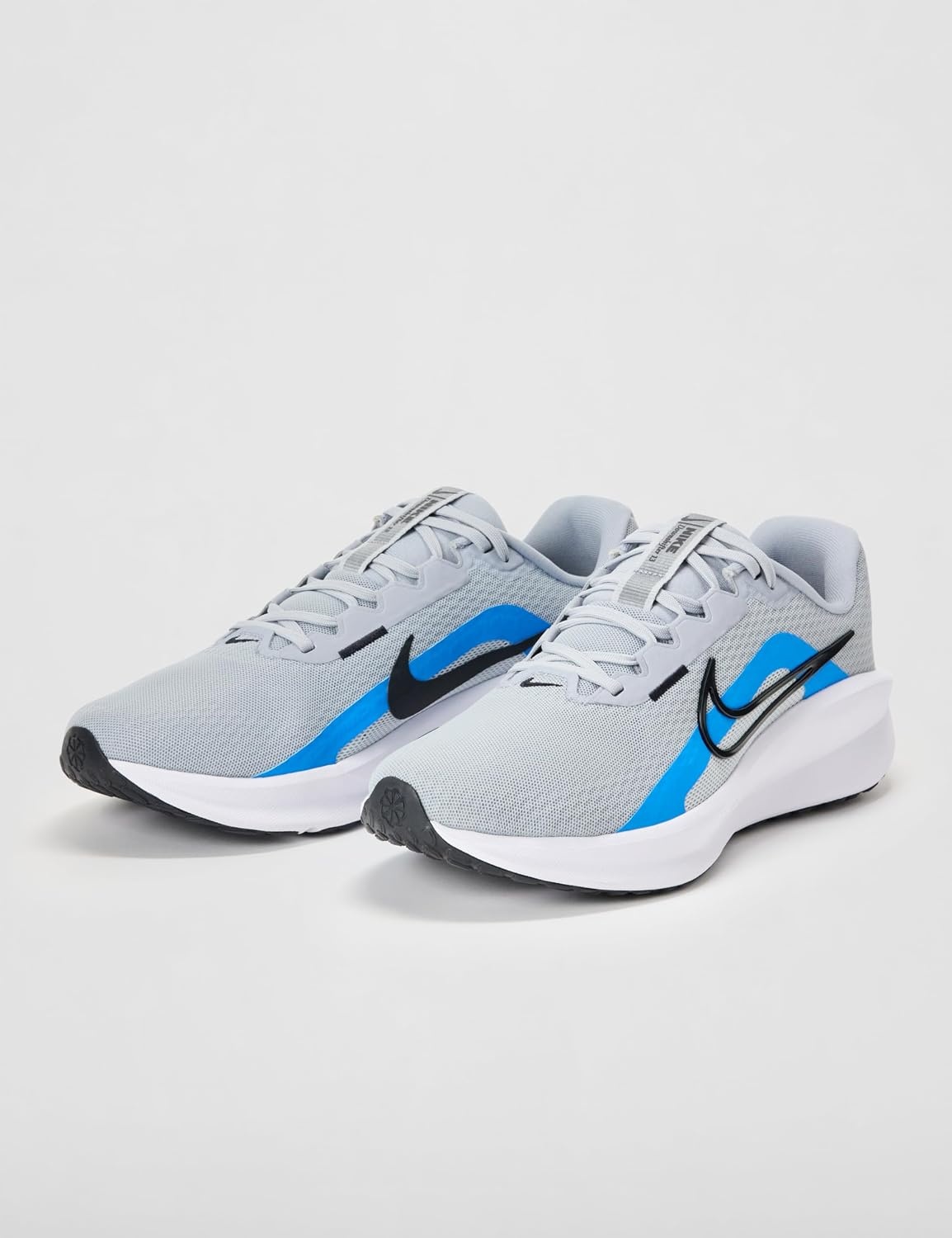 image:imageNike Mens Downshifter 13 Road Running ShoesWolf GreyBlackBlue HeroWhite
