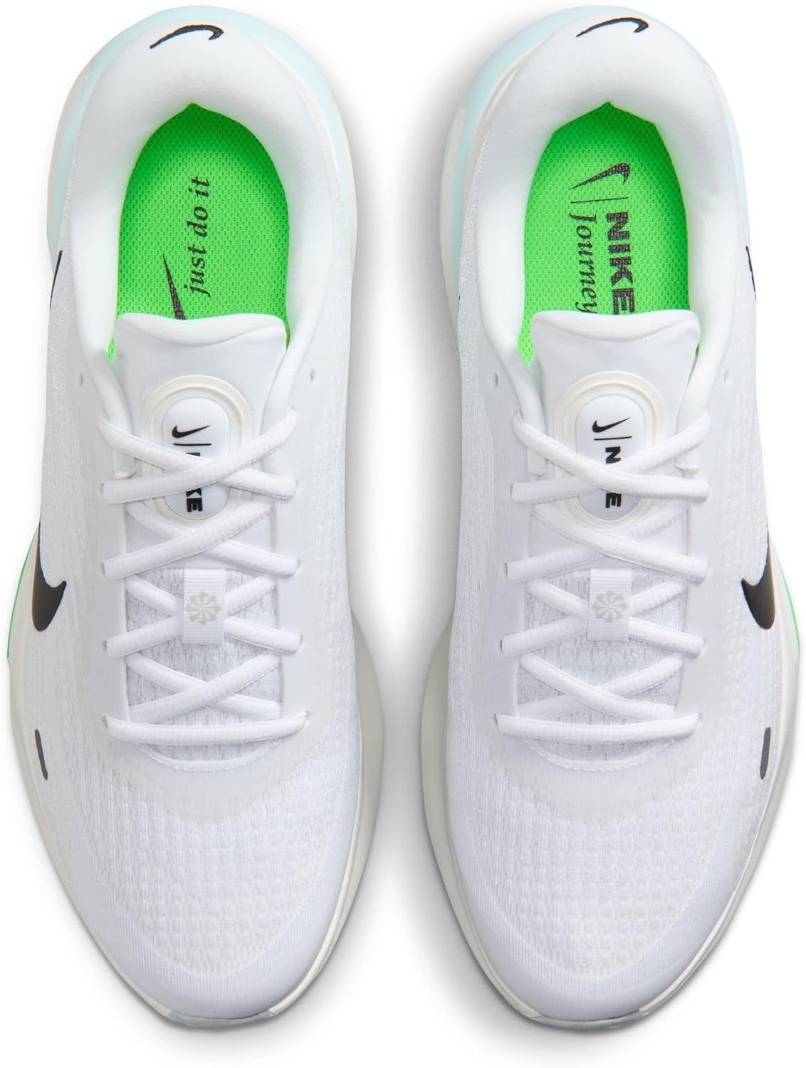 image:imageNike Mens Journey Run Road Running ShoesWhiteBlackGreen StrikeGlacier Blue