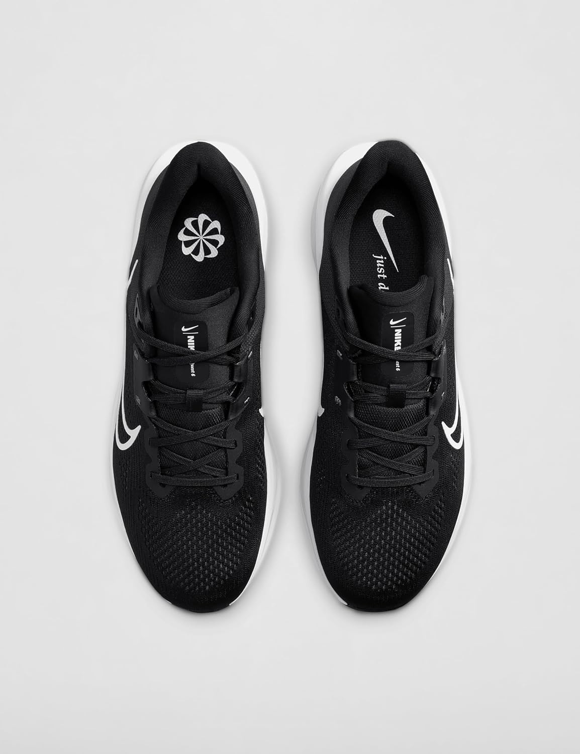 image:imageNike Mens Quest 6 Road Running ShoesBlackWhiteIron Grey