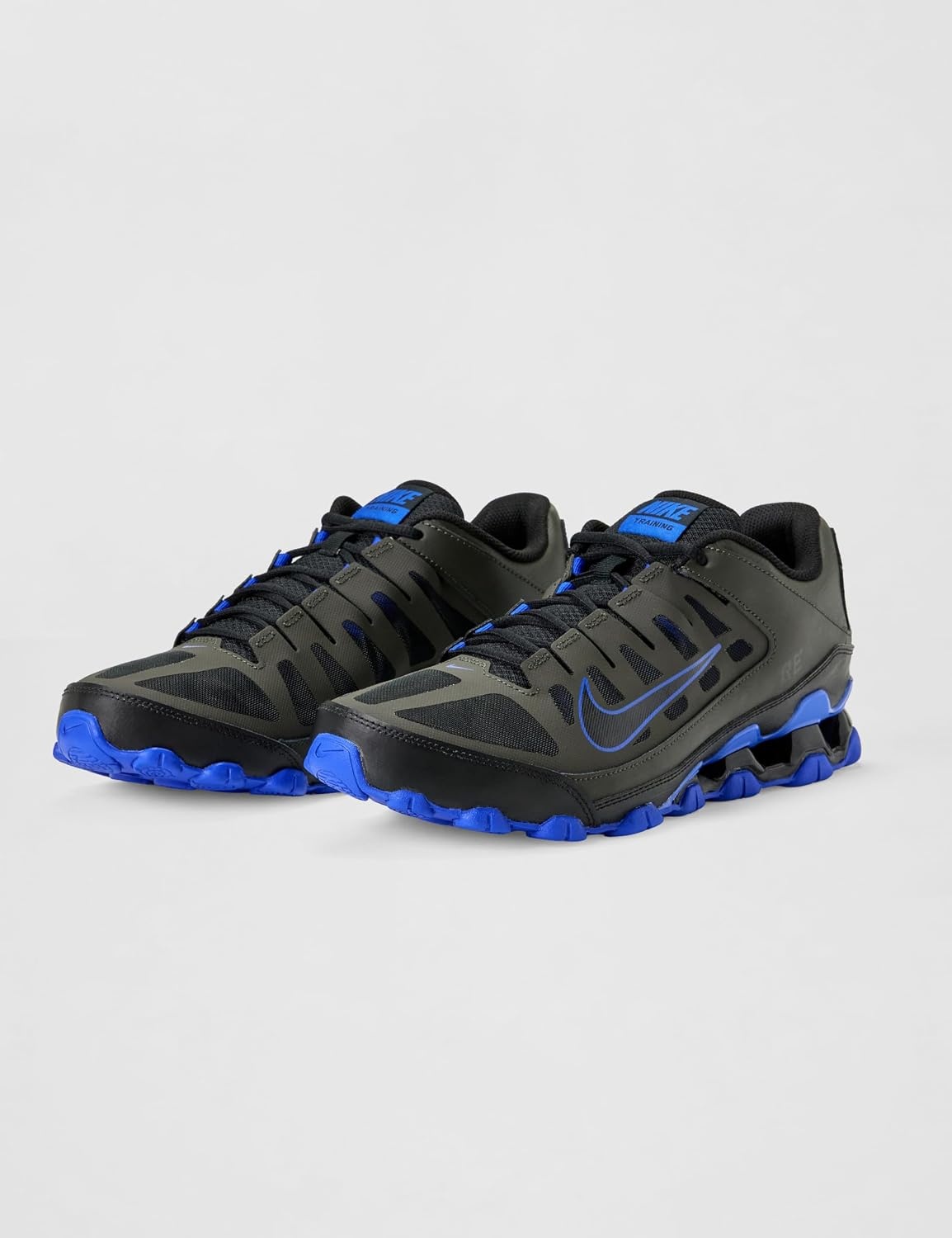 image:imageNike Mens Reax 8 TR Mesh TrainingWorkout ShoesNewsprintBlackRacer Blue