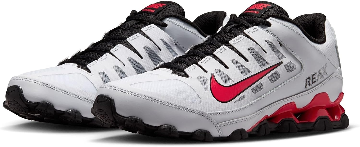 image:imageNike Mens Reax 8 TR Mesh TrainingWorkout ShoesPure PlatinumUniversity Redblack