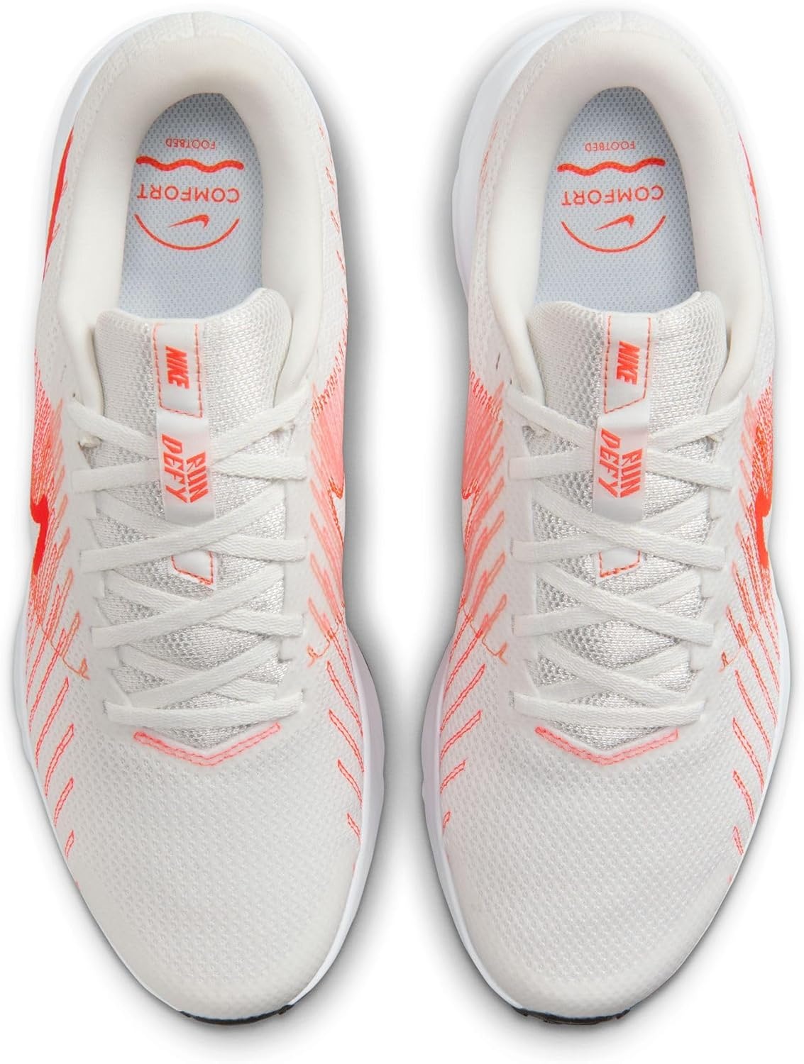 image:imageNike Mens Run Defy Road Running ShoesSummit WhiteBright CrimsonTurf Orange