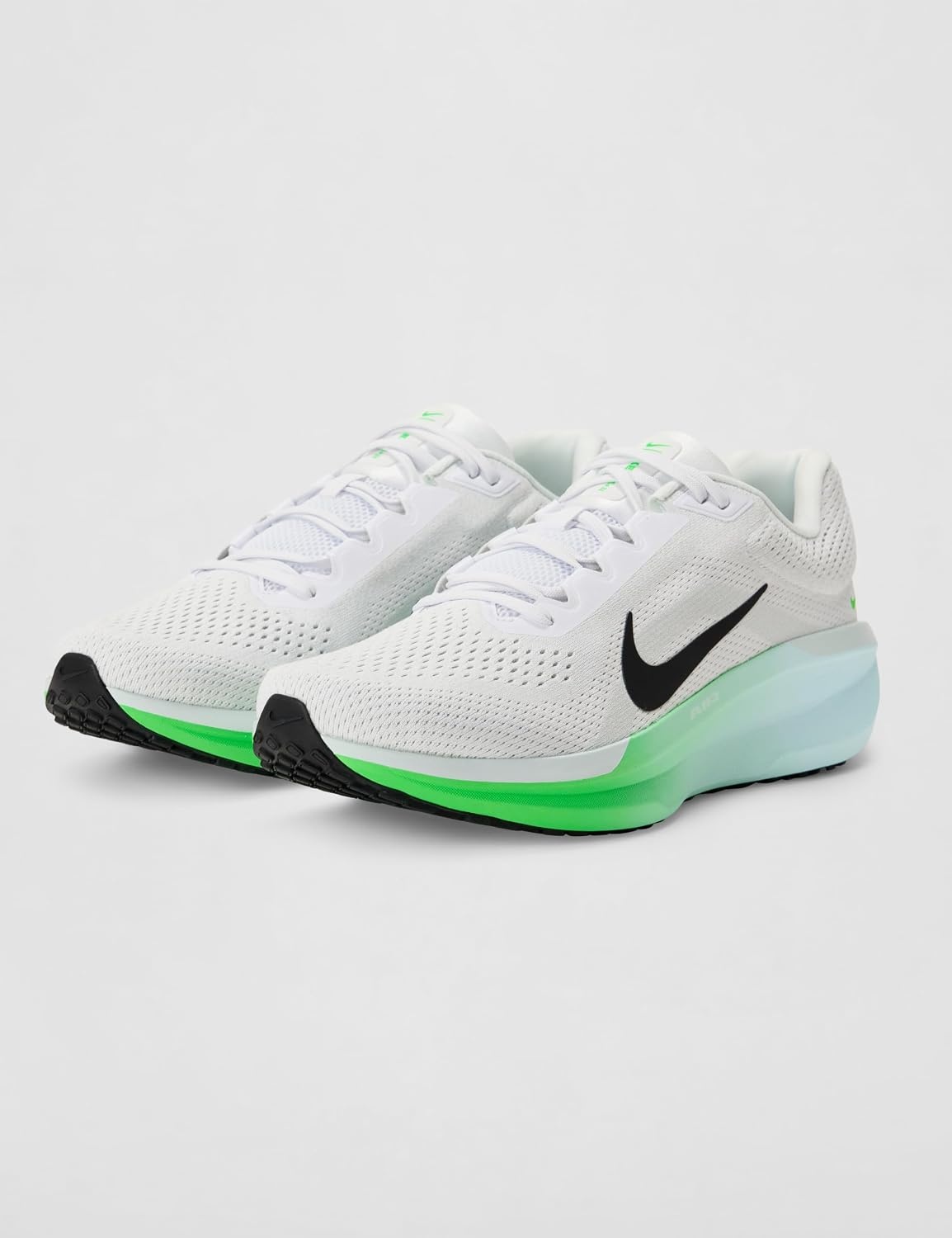 image:imageNike Mens Winflo 11 Road Running ShoesWhiteBlackGlacier BlueGreen Strike