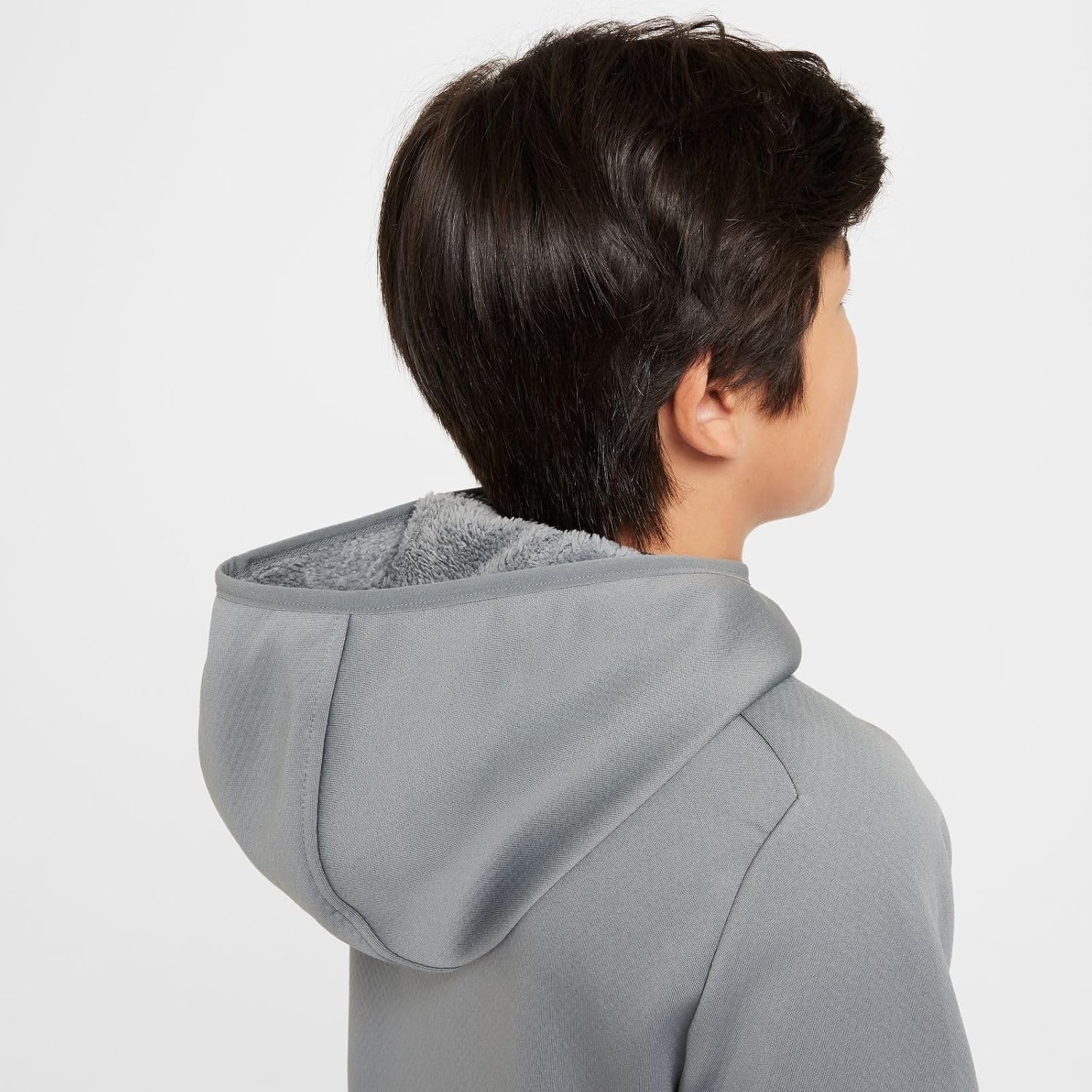 image:imageNike Unisex Big Kids ThermaFit Winterized Training Hoodie Boys and Girls SweatshirtSmoke GreySmoke GreyWhite