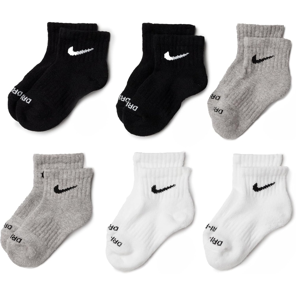 image:imageNike Kids 6Pack Performance SocksDark Grey HeatherBlack 6pack