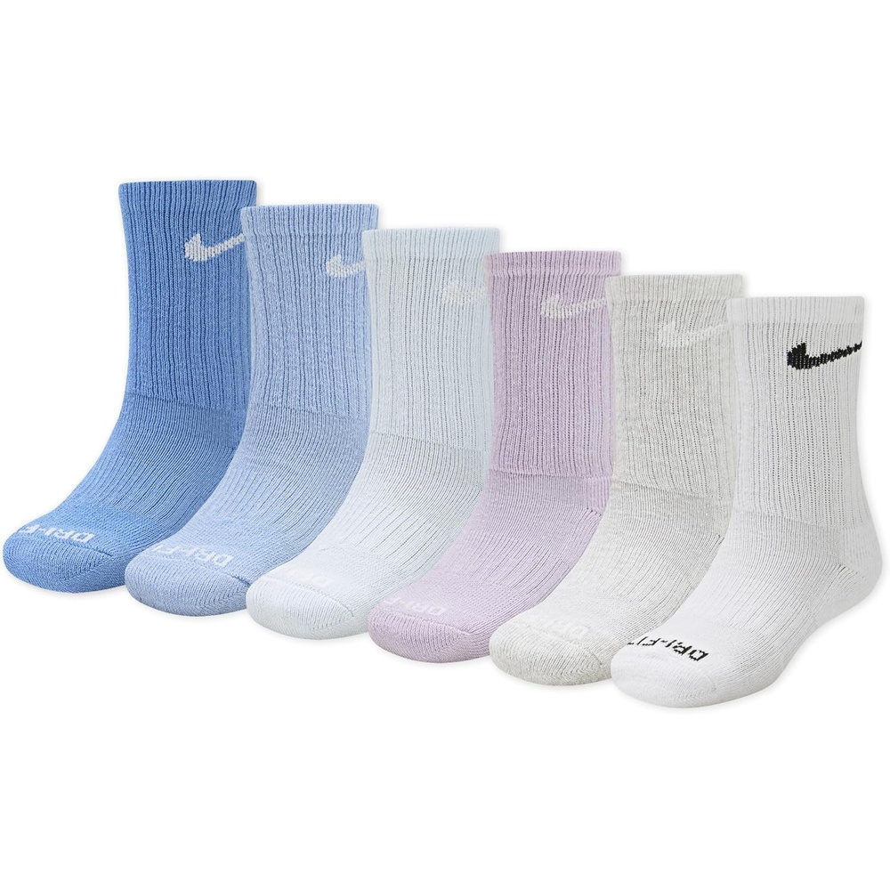 image:imageNike Kids MultiPack Performance Crew SocksBlue Beyond 6pack