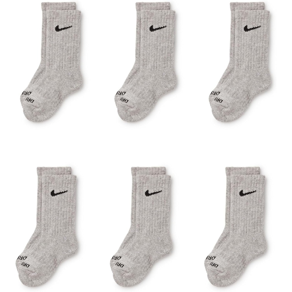 image:imageNike Kids MultiPack Performance Crew SocksDark Grey Heather 6pack