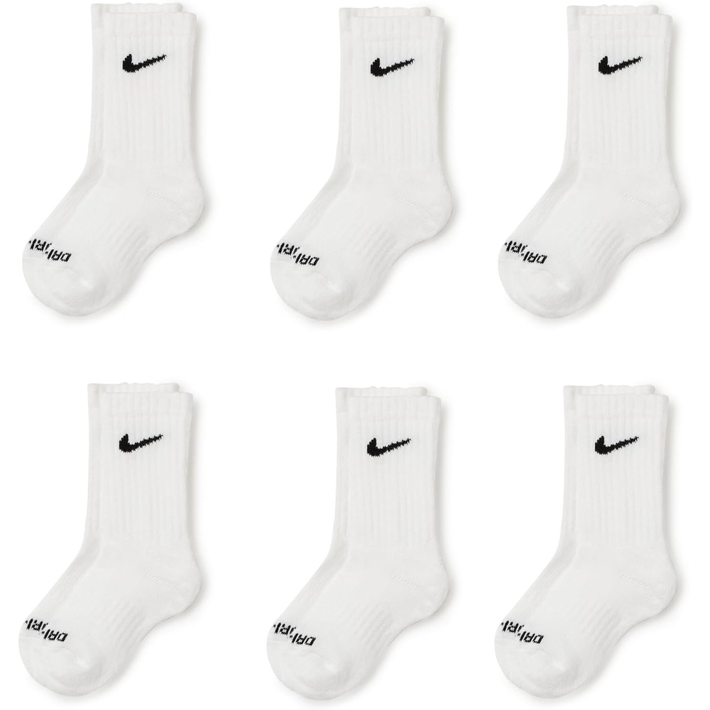 image:imageNike Kids MultiPack Performance Crew SocksWhite 6pack