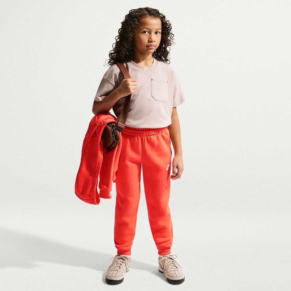 image:imageNike Kids Sportswear Club Fleece JoggersTurf OrangeWhite