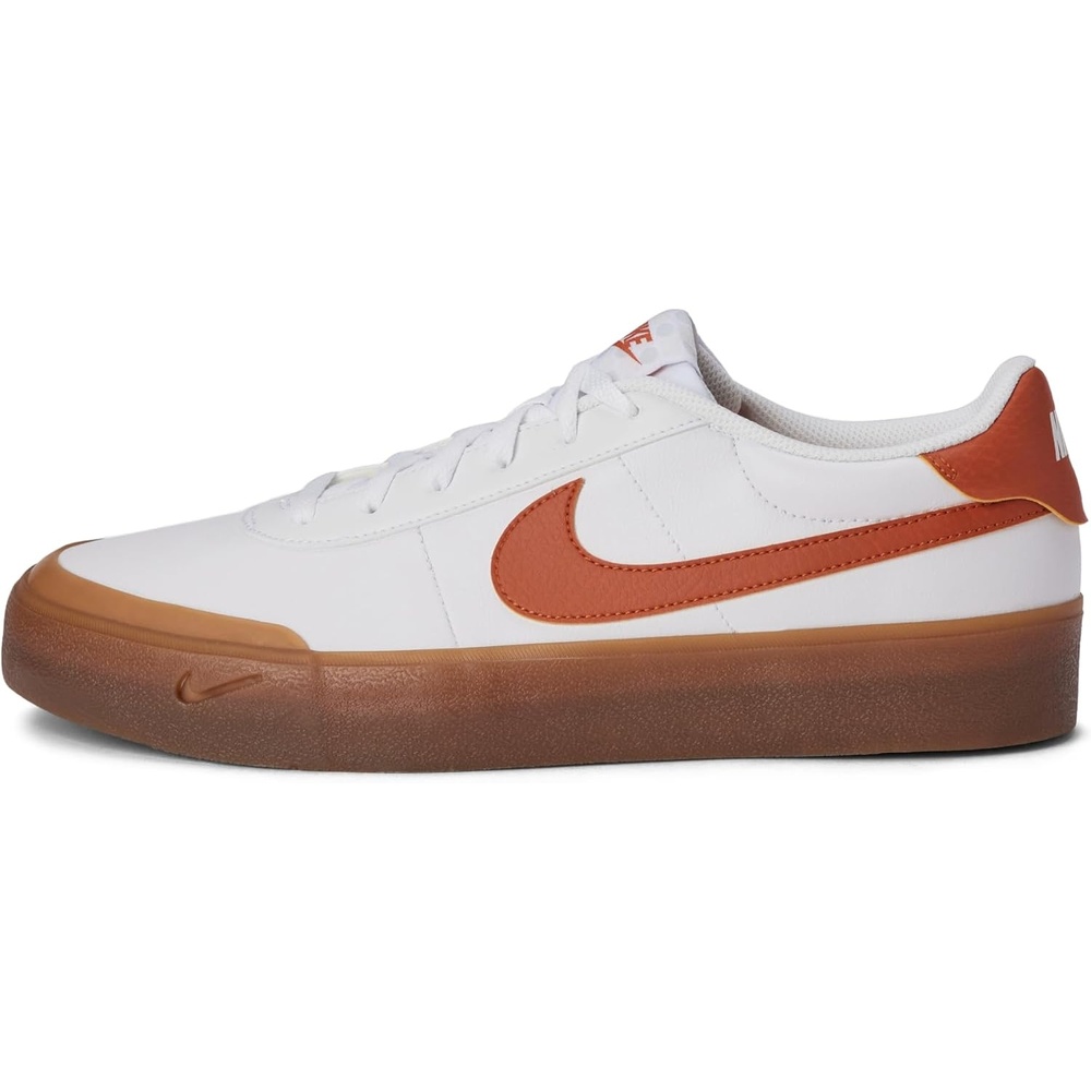 image:imageNike Mens Court Shot ShoesWhiteCampfire OrangeGum Medium Brown