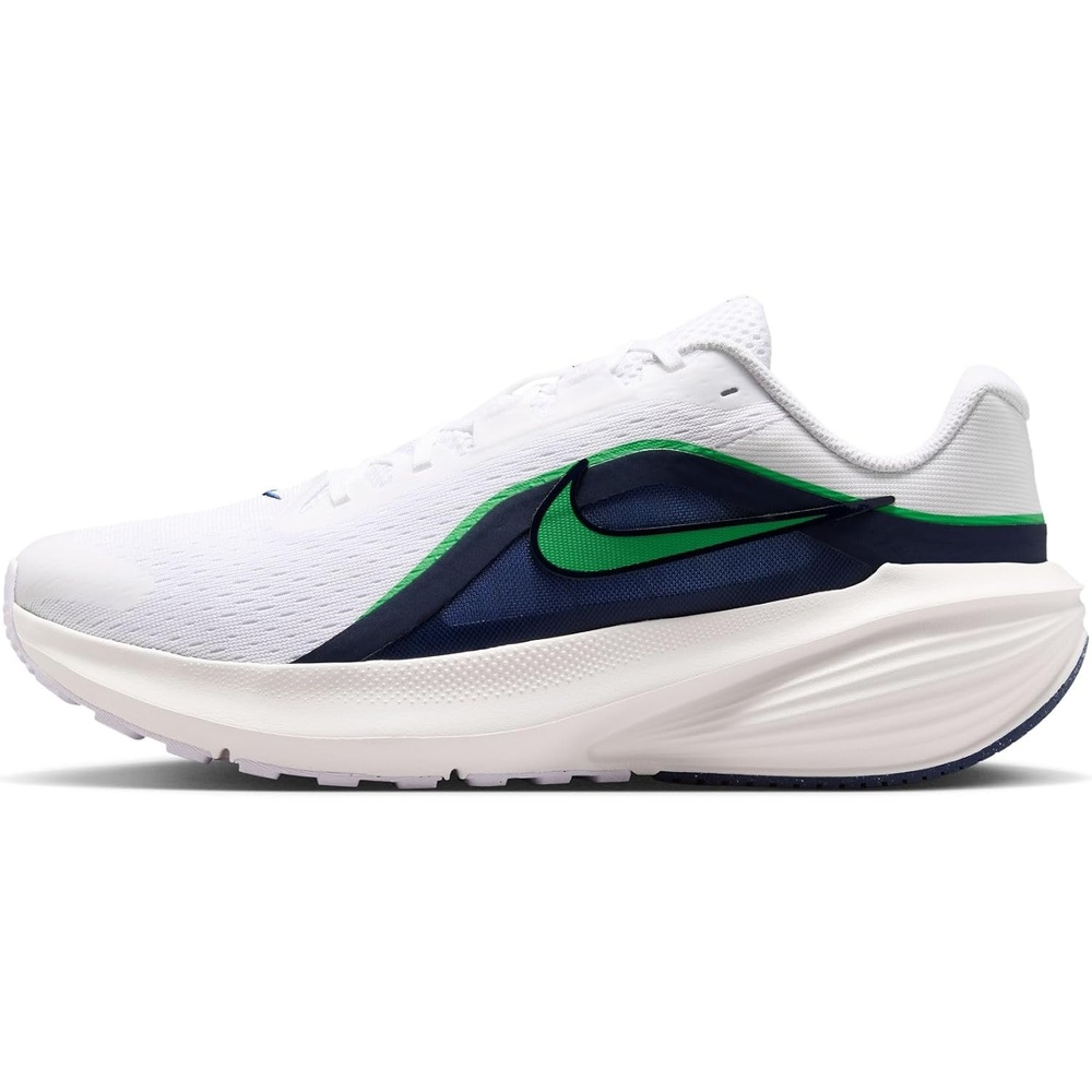 image:imageNike Mens Downshifter 14 Road Running ShoesWhiteGreen Sparkmidnight Navy