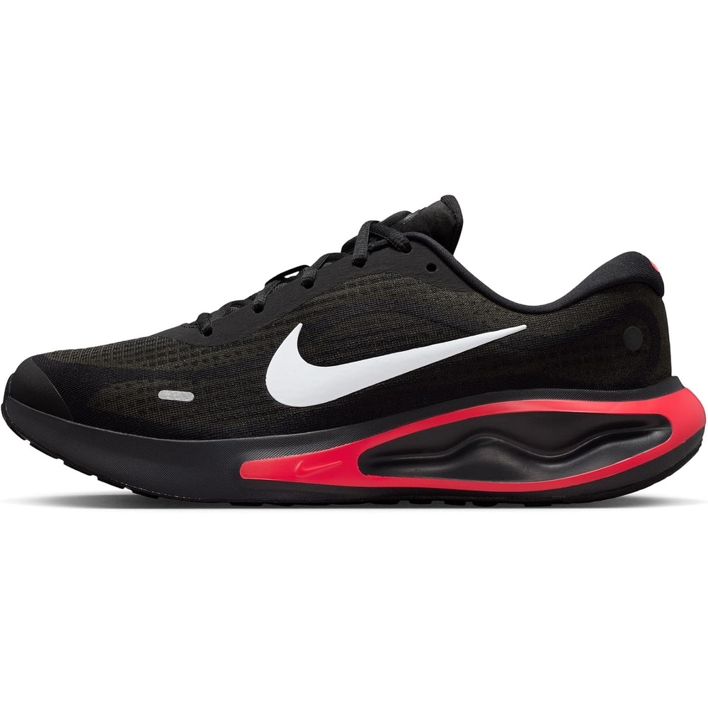 image:imageNike Mens Journey Run Road Running ShoesBlackWhitedark Smoke Greyred Orbit
