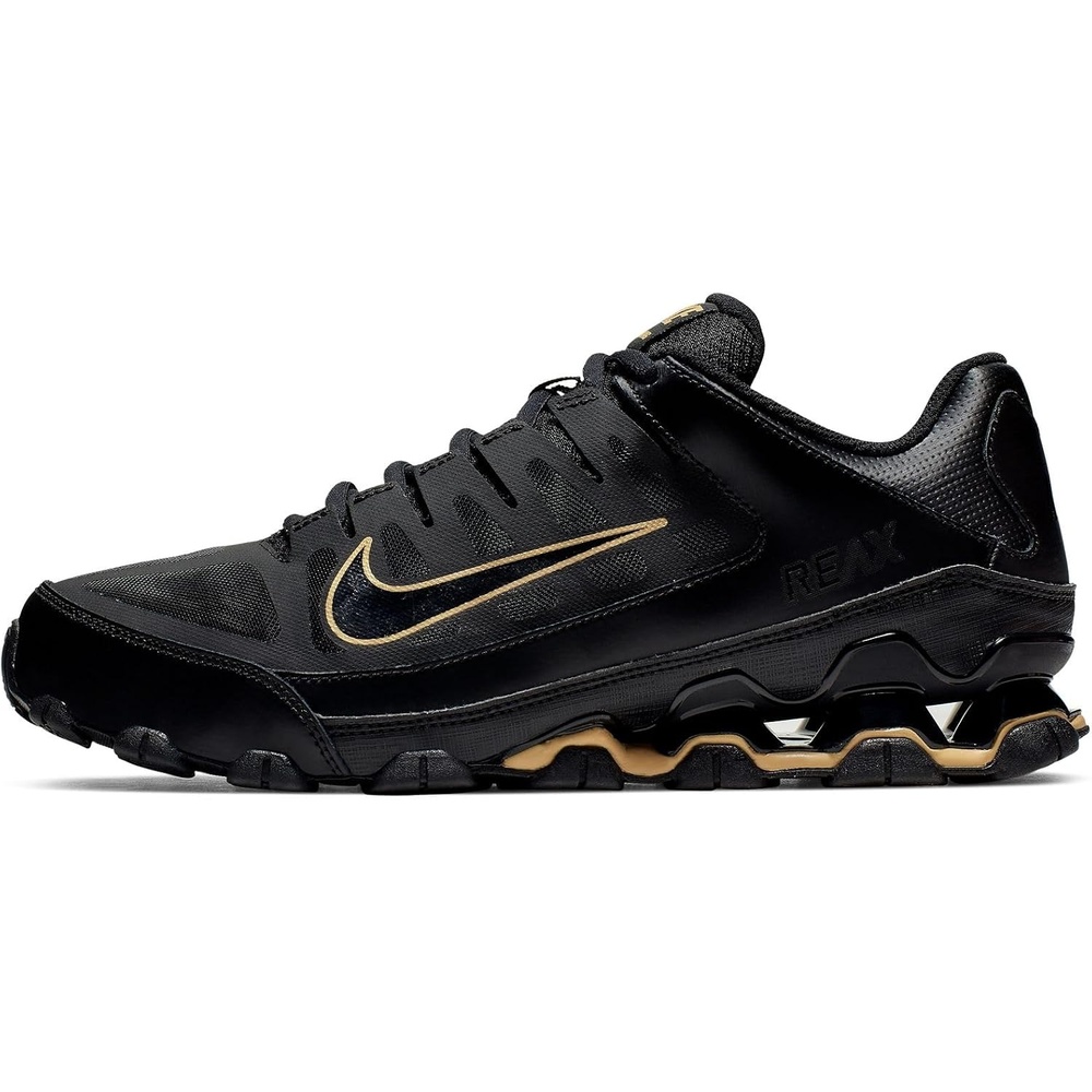 image:imageNike Mens Reax 8 TR Mesh TrainingWorkout ShoesBlackMetallic Goldblack