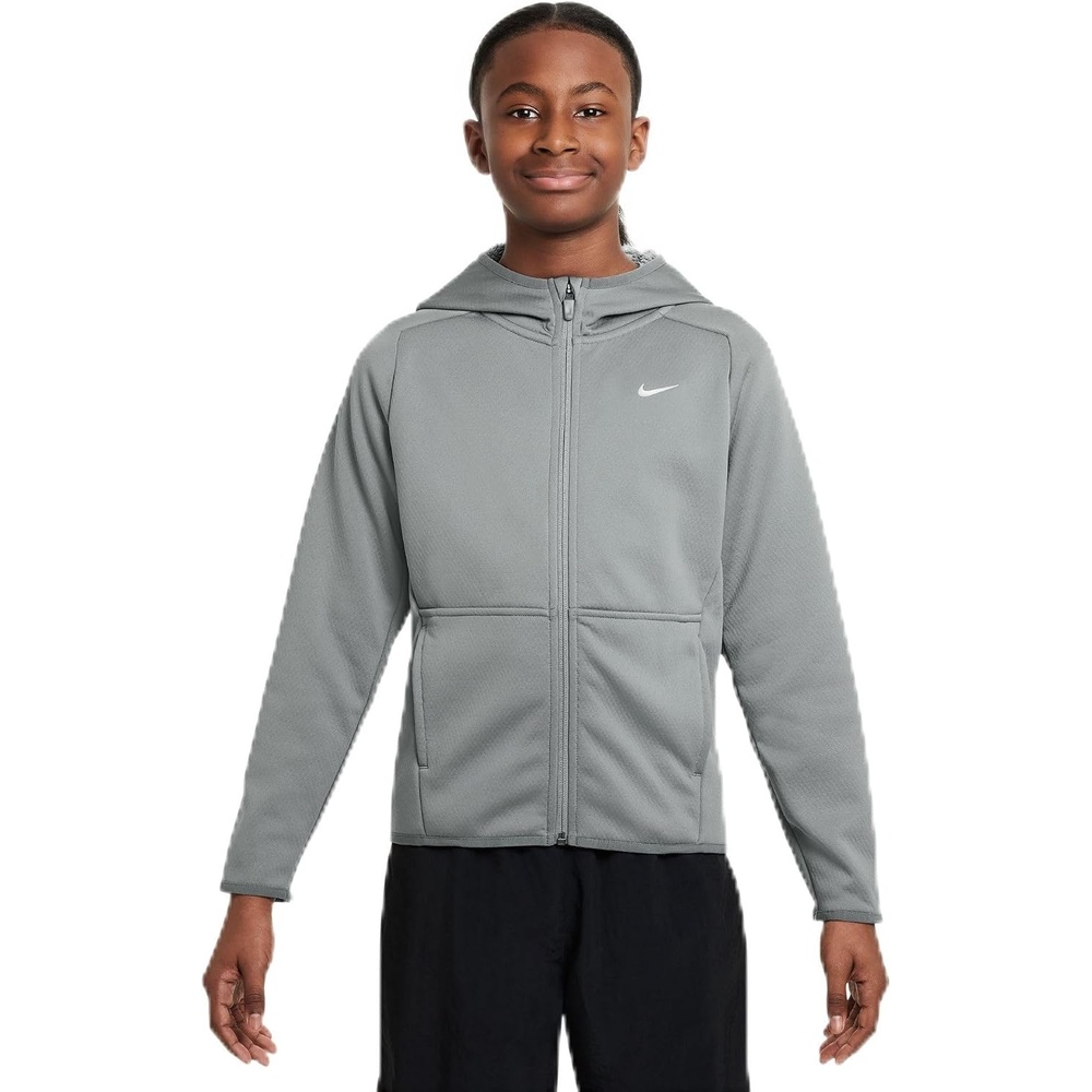 image:imageNike Unisex Big Kids ThermaFit Winterized Training Hoodie  Boys and Girls SweatshirtSmoke GreySmoke GreyWhite