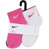 Nike Kids’ 6-Pack Performance Socks(Pink Pow/White/Black Swoosh)