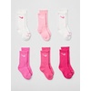 Nike Kids’ Multi-Pack Performance Crew Socks(Vivid Pink 6-pack)