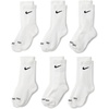 Nike Kids’ Multi-Pack Performance Crew Socks(White 6-pack)