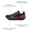 Nike Men’s Winflo 12 Road Running Shoes(Black/Black-red Orbit-dark Smoke Grey)