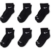 Nike Kids’ 6-Pack Performance Socks(Black 6-pack)