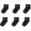 Nike Kids’ 6-Pack Performance Socks(Black)