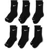 Nike Kids’ Multi-Pack Performance Crew Socks(Black)