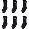 Nike Kids’ Multi-Pack Performance Crew Socks(Black 6-pack)