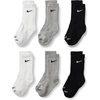 Nike Kids’ Multi-Pack Performance Crew Socks(Dark Grey Heather/Black 6-pack)