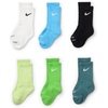 Nike Kids’ Multi-Pack Performance Crew Socks(Mean Green 6-pack)