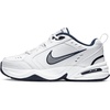 Nike Men’s Air Monarch IV Training/Workout Shoes | Cross-Training Shoes(White/Metallic Silver/Midnight Navy)