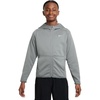 Nike Unisex Big Kids’ Therma-Fit Winterized Training Hoodie – Boys and Girls Sweatshirt(Smoke Grey/Smoke Grey/White)