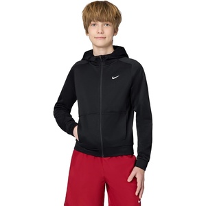 Nike Unisex Big Kids’ Therma-Fit Winterized Training Hoodie – Boys and Girls Sweatshirt(Black/White/(Fz))