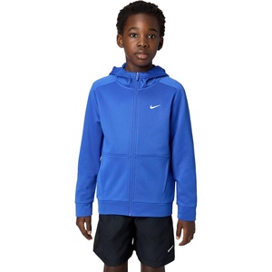 Nike Unisex Big Kids’ Therma-Fit Winterized Training Hoodie – Boys and Girls Sweatshirt(Game Royal/White/(Fz))