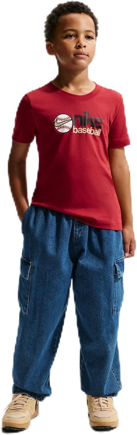 image:imageNike Unisex Big Kids Club Baseball TShirt Boys and GirlsTough Red