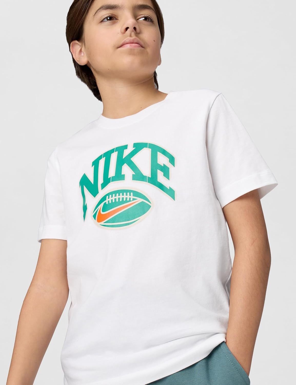 image:imageNike Unisex Big Kids Club Football TShirt Boys and GirlsWhite