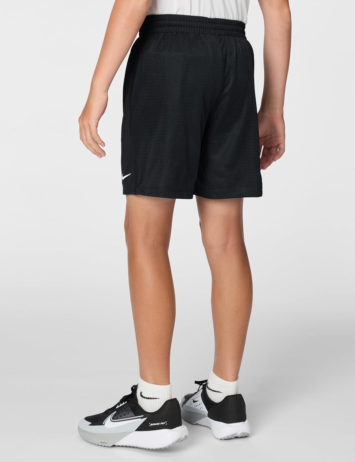 image:imageNike Unisex Big Kids Multi DriFIT Mesh Shorts Boys and GirlsBlackWhite
