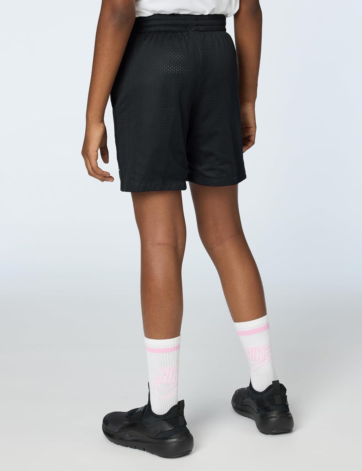 image:imageNike Unisex Big Kids Multi DriFIT Mesh Shorts Boys and GirlsBlackWhite