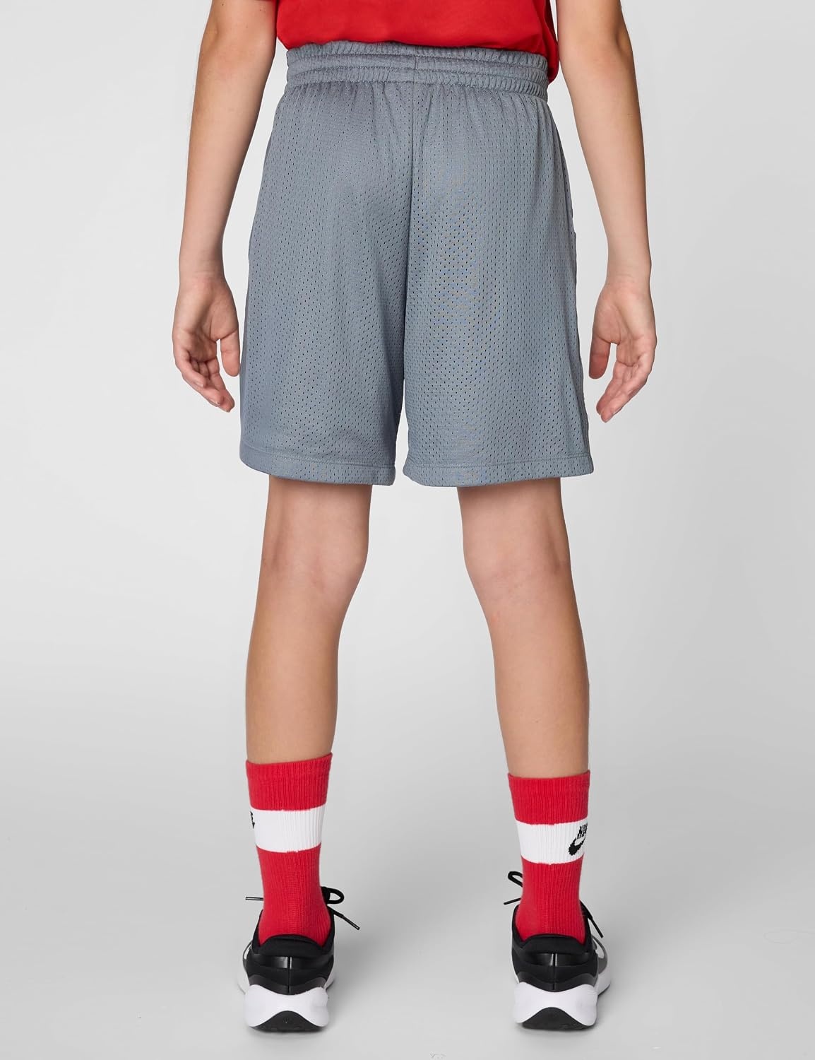 image:imageNike Unisex Big Kids Multi DriFIT Mesh Shorts Boys and GirlsCool GreyWhite