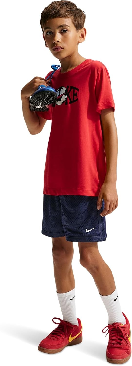 image:imageNike Unisex Big Kids Multi DriFIT Mesh Shorts Boys and GirlsMidnight NavyWhite