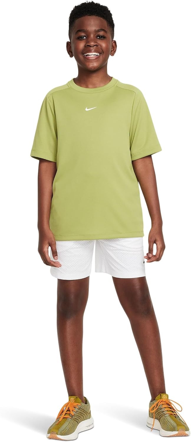 image:imageNike Unisex Big Kids Multi DriFIT Mesh Shorts Boys and GirlsWhiteBlack