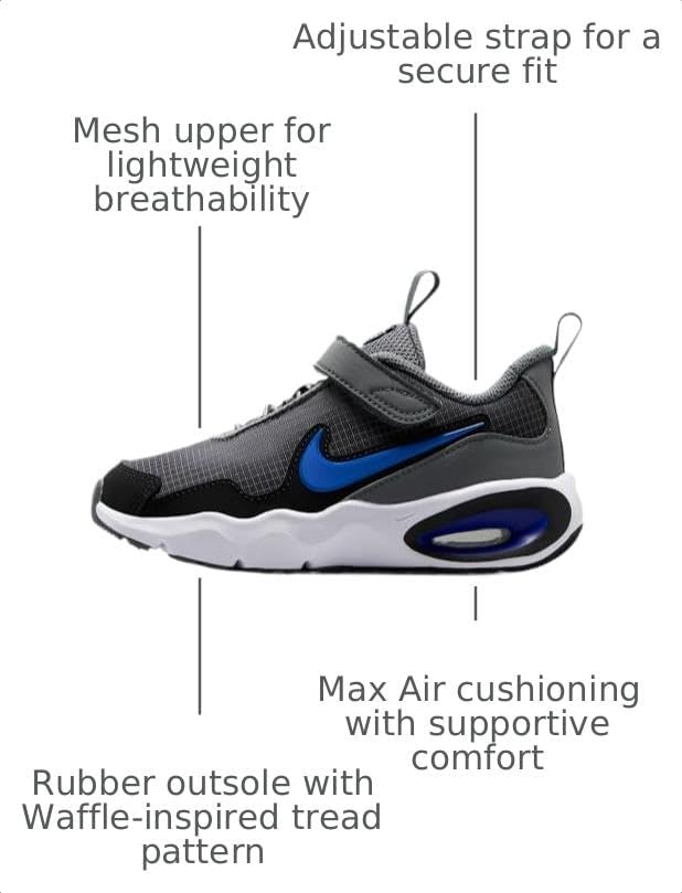 image:imageNike Unisex Kids Air Max Nova Shoes Boys Girls Toddlers amp Baby SneakersSmoke GreyRacer Blueblackwhite